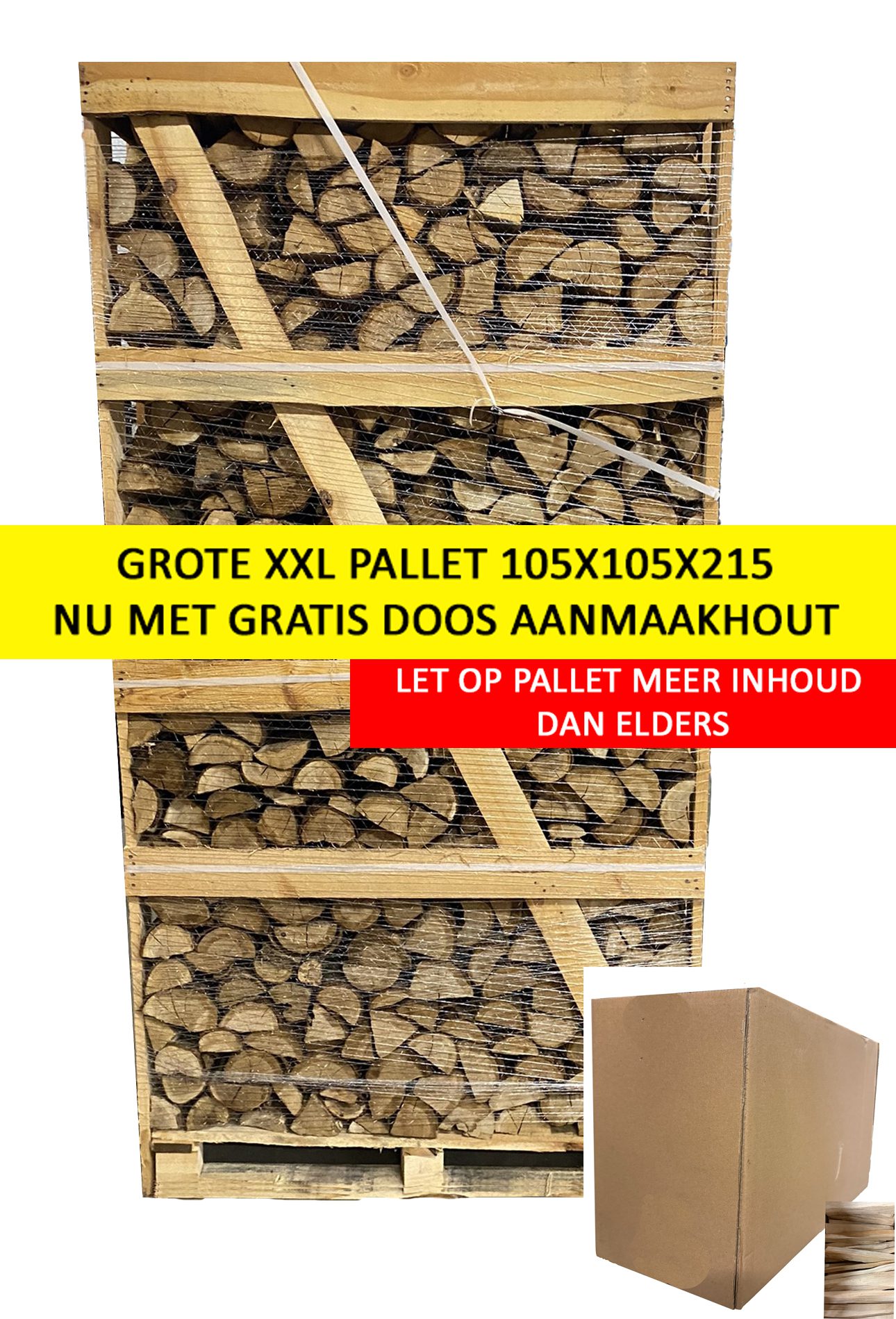 Haardhout EIKEN FSC ovengedroogd 30cm XXL