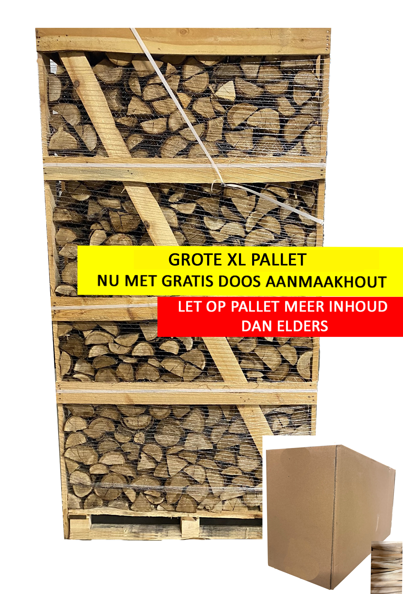Haardhout EIKEN FSC ovengedroogd 30cm XL